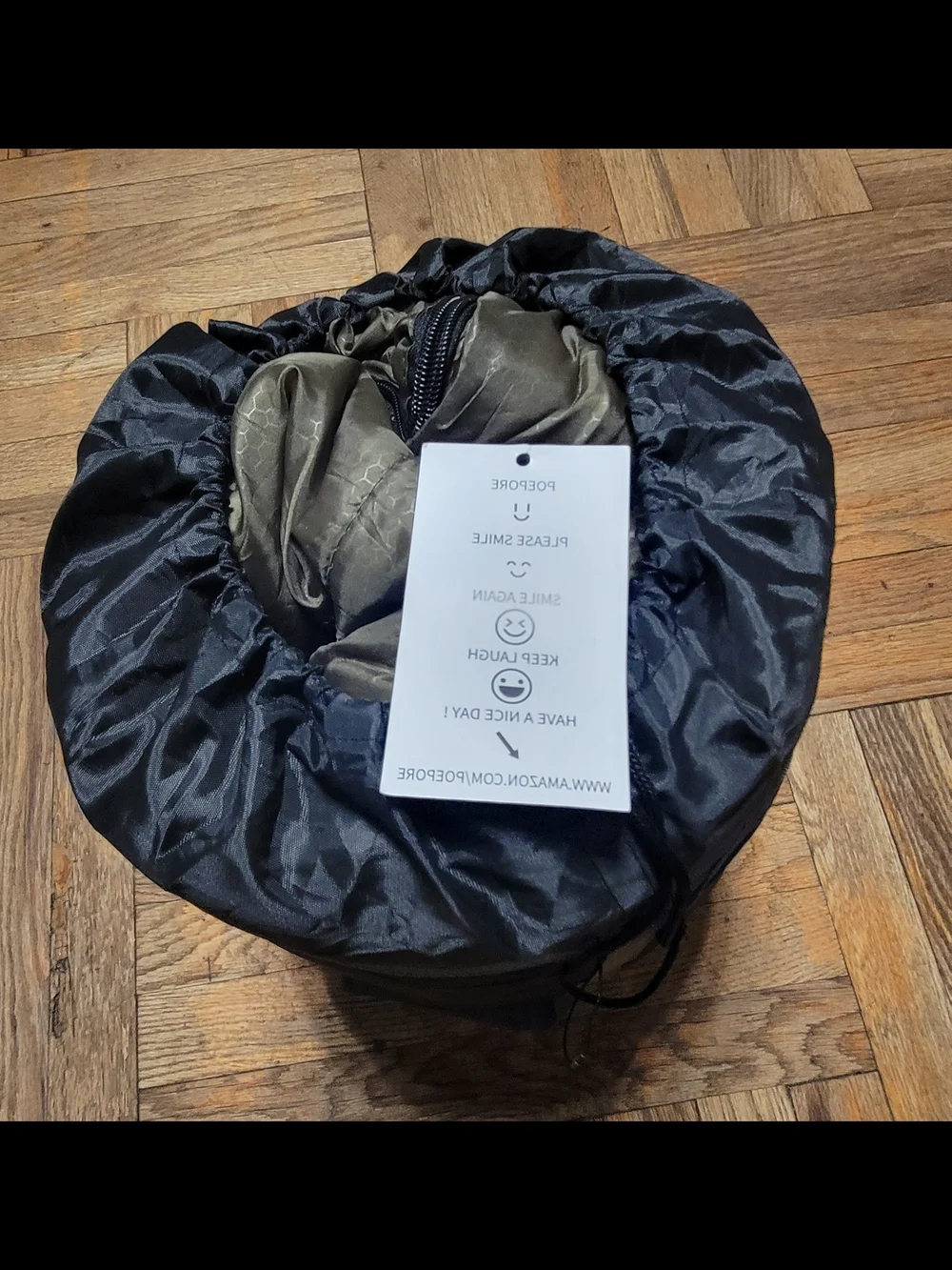 Poedpore Olive Green Plaid Lined Sleeping Bag Blanket